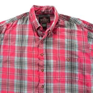 Men’s Greatland Apparel Plaid Flannel Shirt Large Tall Cotton Button-Down Y2K
